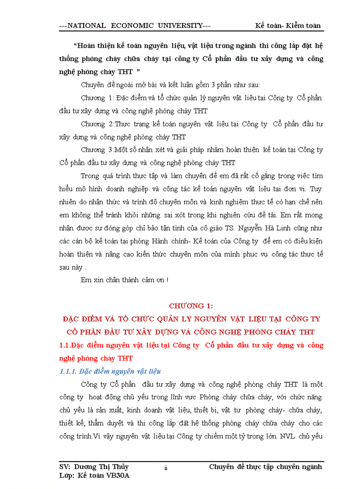 image for page Hoàn thiện kế toán nguyên liệu vật liệu trong ngành thi công lắp đặt hệ thống phòng cháy chữa cháy tại công ty Cổ phần đầu tư xây dựng và công nghệ phòng cháy THT