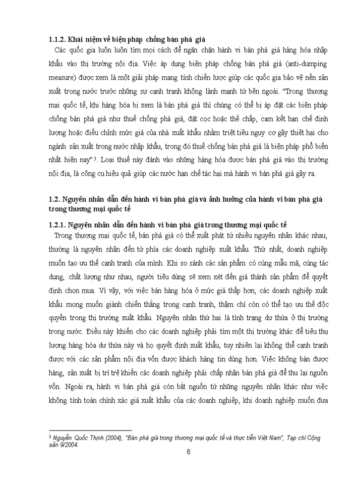 Pháp luật về chống bán phá giá trong tổ chức thương mại thế giới và thực trạng chống bán phá giá của Việt Nam tại thị trường Hoa Kì và EU