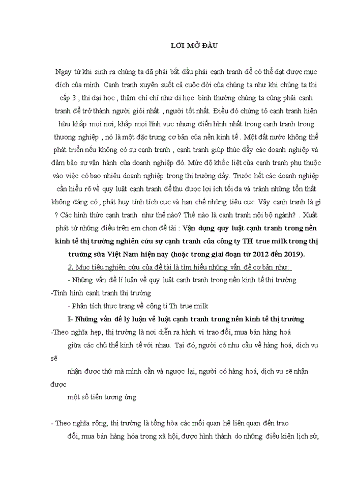 image for page Vận dụng quy luật cạnh tranh trong nền kinh tế thị trường nghiên cứu sự cạnh tranh của công ty TH true milk trong thị trường sữa Việt Nam hiện nay hoặc trong giai đoạn từ 2012 đến 2019