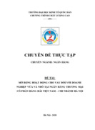 MỞ RỘNG HOẠT ĐỘNG CHO VAY ĐỐI VỚI DOANH NGHIỆP VỪA VÀ NHỎ TẠI NGÂN HÀNG THƯƠNG MẠI CỔ PHẦN HÀNG HẢI VIỆT NAM CHI NHÁNH HÀ NỘI