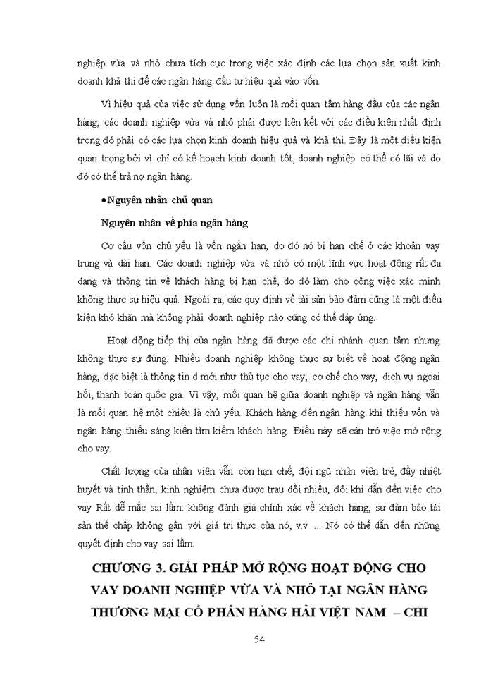 image for page MỞ RỘNG HOẠT ĐỘNG CHO VAY ĐỐI VỚI DOANH NGHIỆP VỪA VÀ NHỎ TẠI NGÂN HÀNG THƯƠNG MẠI CỔ PHẦN HÀNG HẢI VIỆT NAM CHI NHÁNH HÀ NỘI