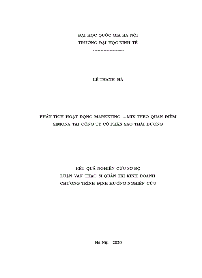 image for page THS PHÂN TÍCH HOẠT ĐỘNG MARKETING MIX THEO QUAN ĐIỂM SIMONA TẠI CÔNG TY CỔ PHẦN SAO THÁI DƯƠNG