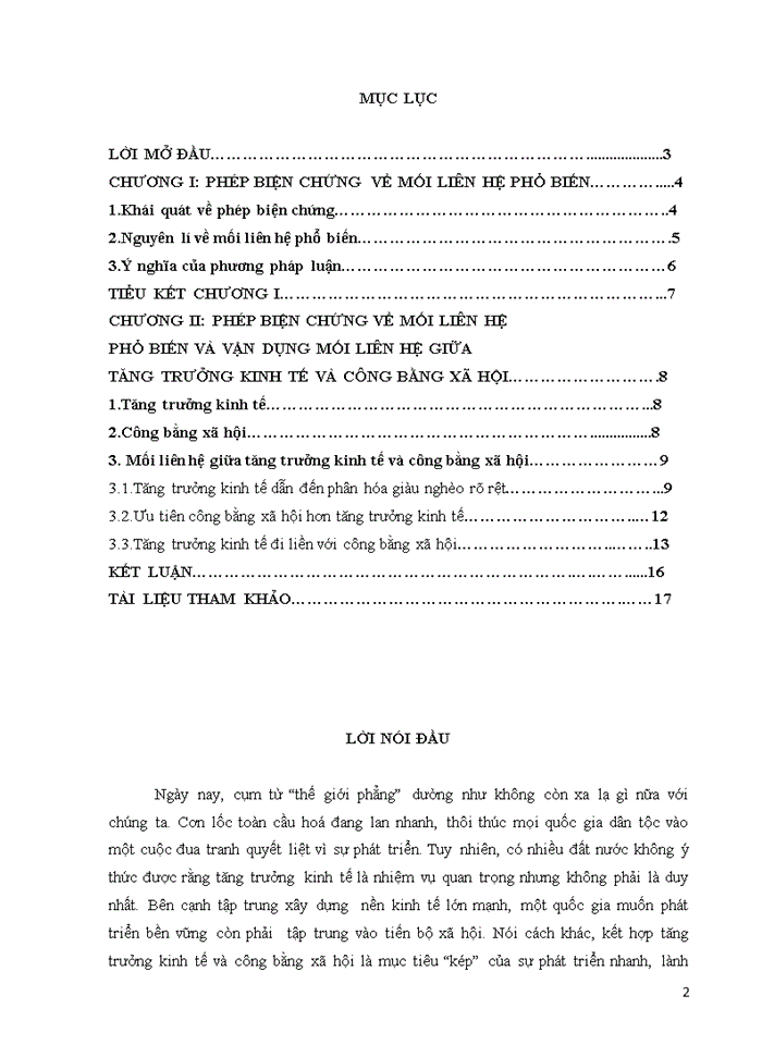 image for page Phép biện chứng về mối liên hệ phổ biến và vận dụng mối liên hệ giữa tăng trưởng kinh tế và công bằng xã hội