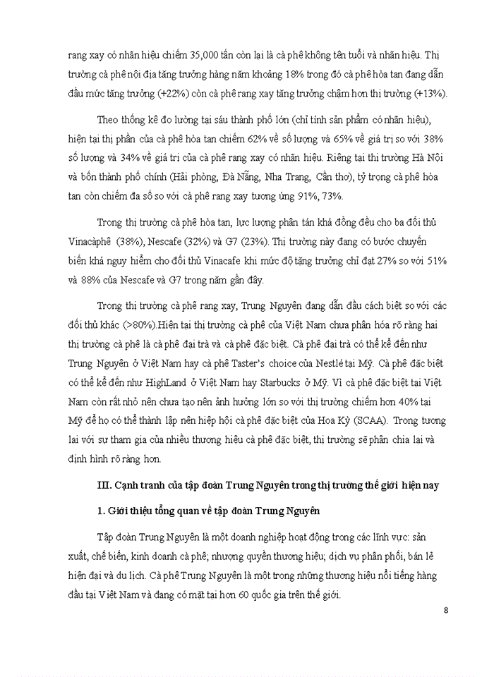 image for page Vận dụng quy luật cạnh tranh trong nền kinh tế thị trường nghiên cứu sự cạnh tranh của tập đoàn Trung Nguyên trong thị trường cà phê thế giới hiện nay