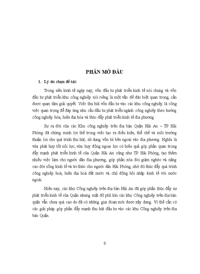 image for page Đẩy mạnh thu hút vốn đầu tư vào các Khu công nghiệp để thúc đẩy phát triển kinh tế quận Hải An thành phố Hải Phòng
