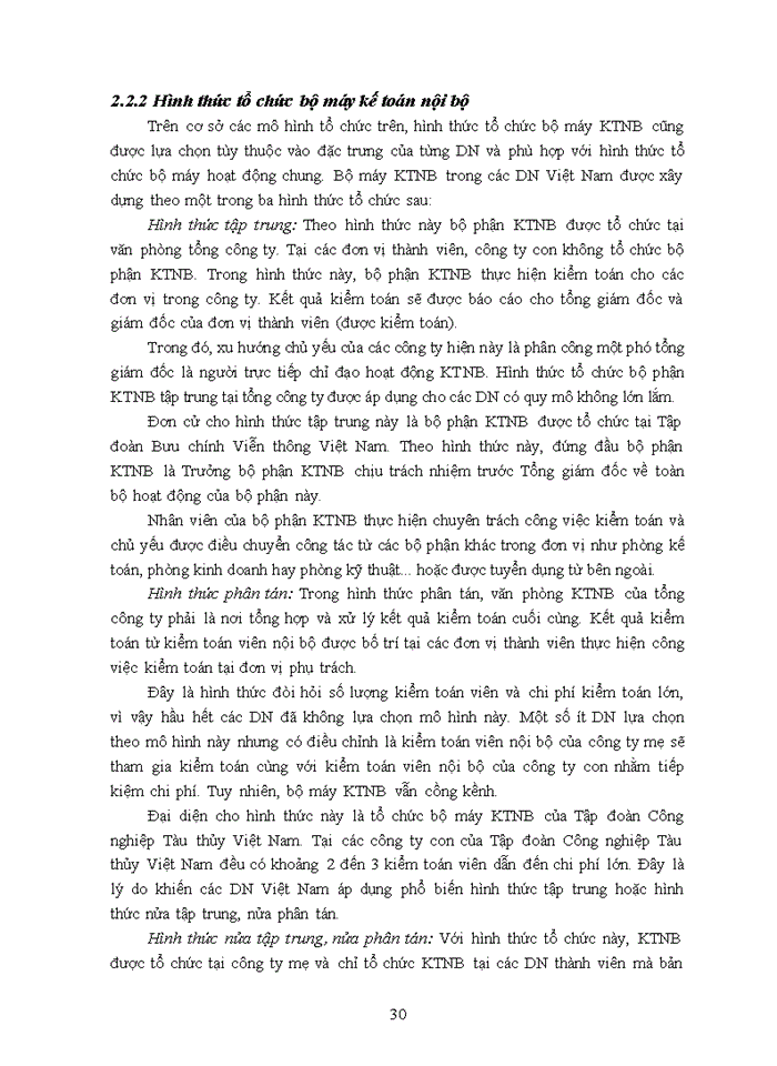 image for page Tìm hiểu các mô hình tổ chức bộ máy kiểm toán nội bộ tại Việt Nam