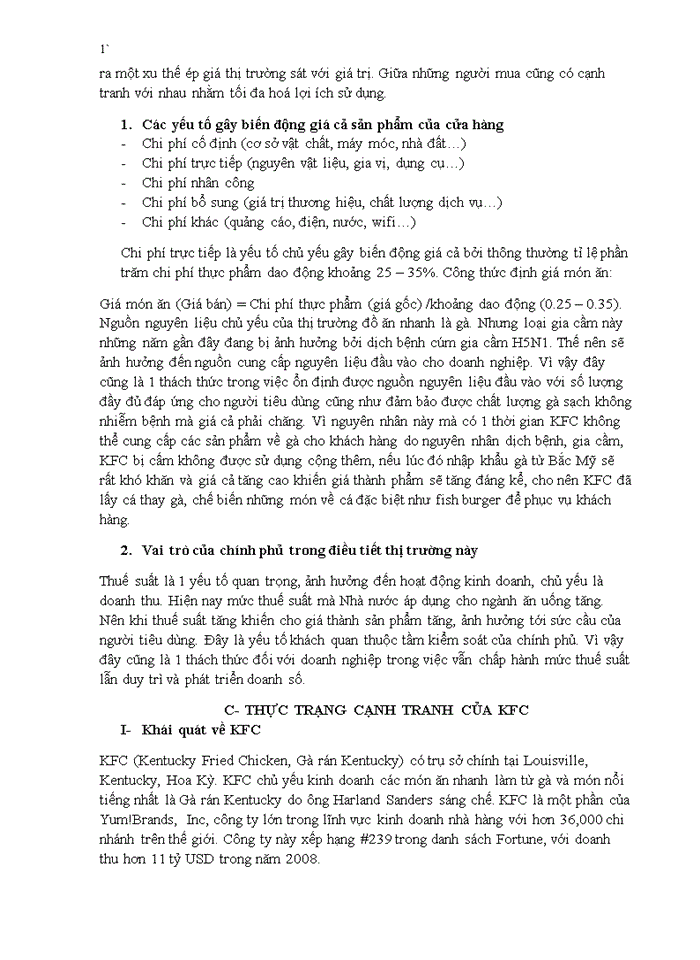 image for page Vận dụng quy luật cạnh tranh trong nền kinh tế thị trường nghiên cứu sự cạnh tranh của công ty KFC trong thị trường đồ ăn nhanh tại Việt Nam giai đoạn 2010- 2020
