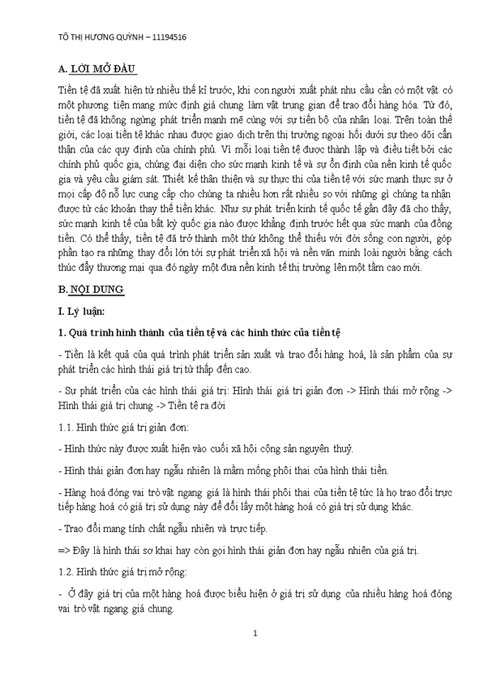 image for page Quá trình hình thành của tiền tệ và các hình thức của tiền tệ