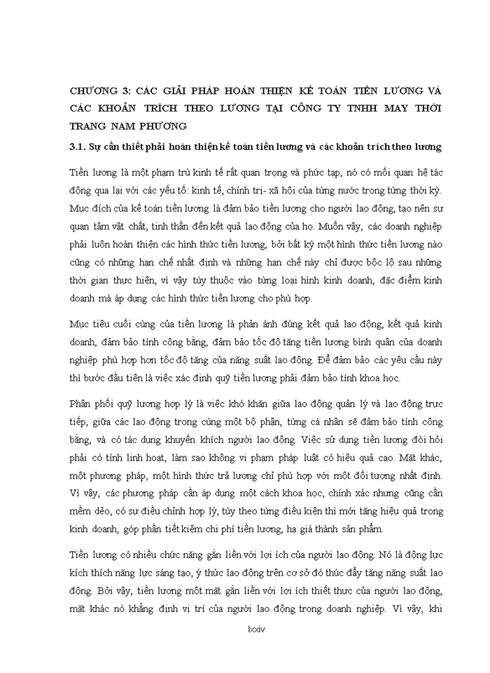 image for page CÁC GIẢI PHÁP HOÀN THIỆN KẾ TOÁN TIỀN LƯƠNG VÀ CÁC KHOẢN TRÍCH THEO LƯƠNG TẠI CÔNG TY TNHH MAY THỜI TRANG NAM PHƯƠNG