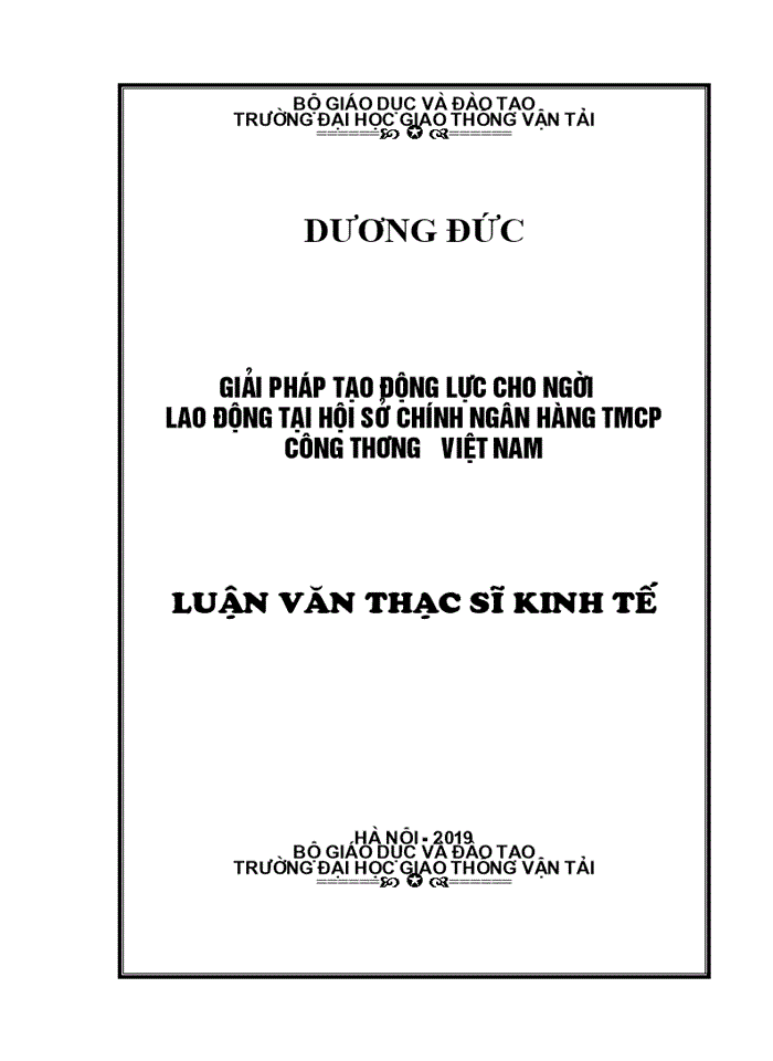 Gi i ph p t o éng lùc cho ng êi lao éng t i Héi së chÝnh Ng n Hµng TMCP C ng Th ng ViÖt Nam