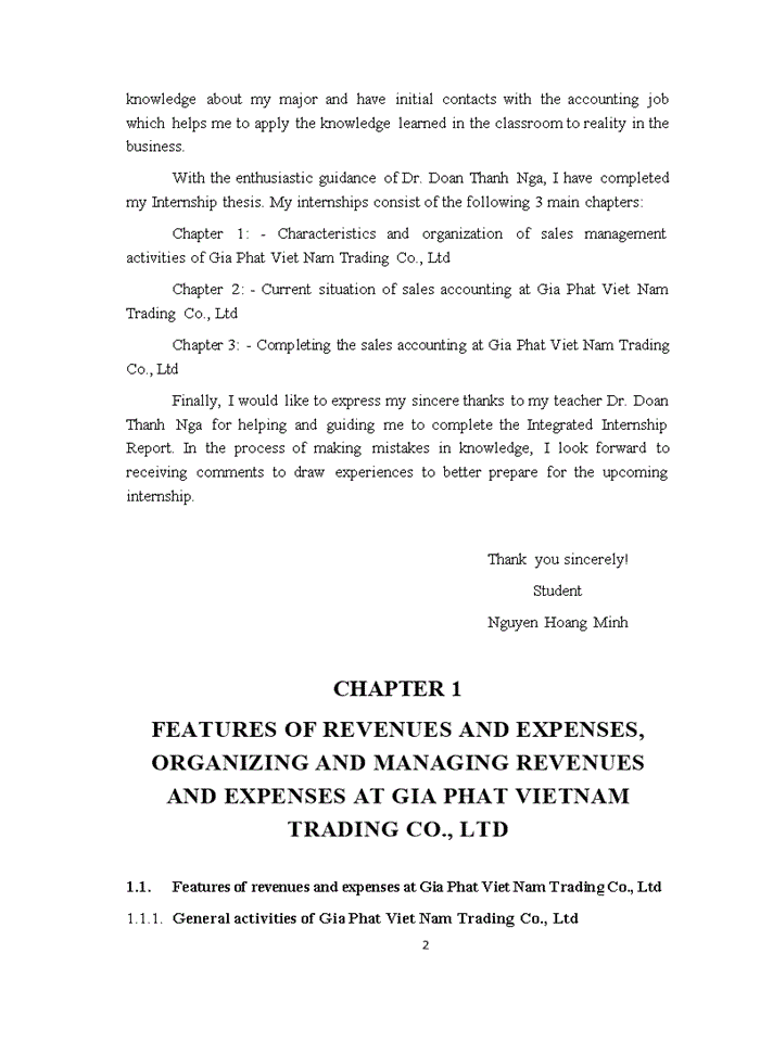 image for page ACCOUNTING PROCEDURES FOR SALES AT GIA PHAT VIETNAM TRADING CO LTD