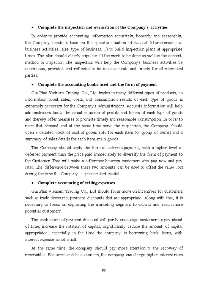 image for page ACCOUNTING PROCEDURES FOR SALES AT GIA PHAT VIETNAM TRADING CO LTD