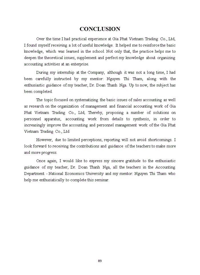 image for page ACCOUNTING PROCEDURES FOR SALES AT GIA PHAT VIETNAM TRADING CO LTD