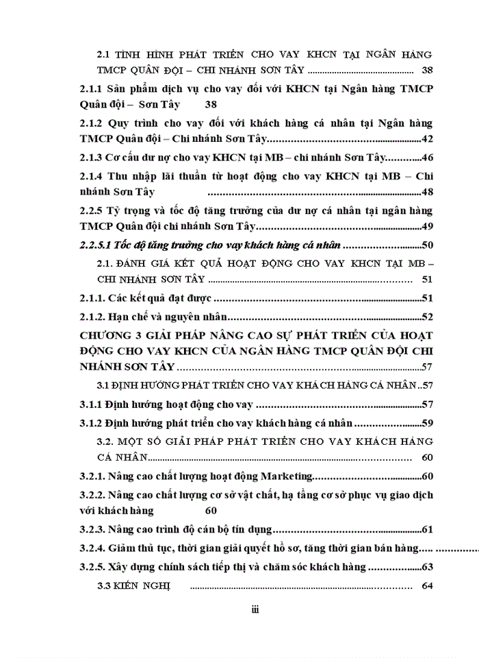 image for page Phát triển hoạt động cho vay khách hàng cá nhân tại ngân hàng thương mại cổ phần Quân đội chi nhánh Sơn Tây