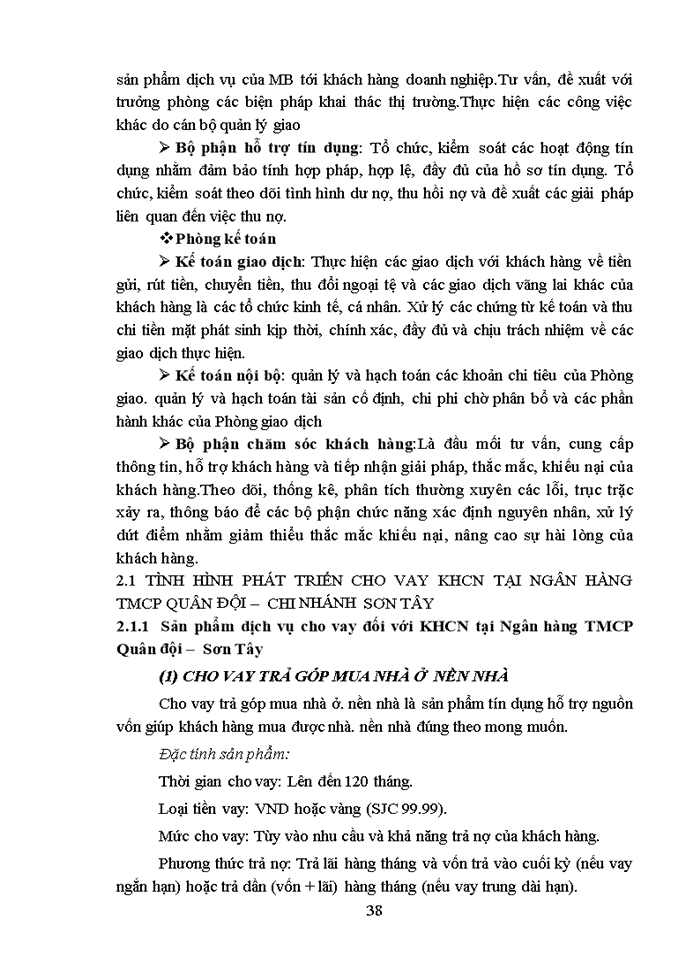 image for page Phát triển hoạt động cho vay khách hàng cá nhân tại ngân hàng thương mại cổ phần Quân đội chi nhánh Sơn Tây