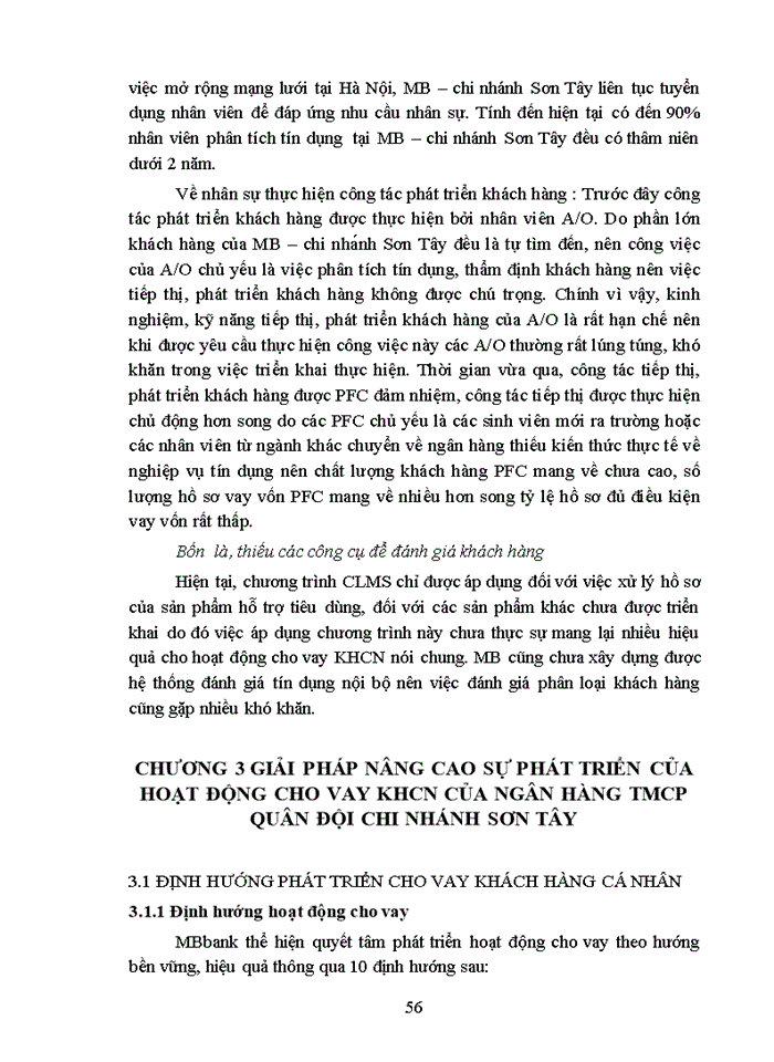 image for page Phát triển hoạt động cho vay khách hàng cá nhân tại ngân hàng thương mại cổ phần Quân đội chi nhánh Sơn Tây