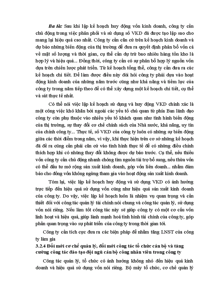 image for page GIẢI PHÁP NÂNG CAO HIỆU QUẢ SỬ DỤNG VỐN KINH DOANH TẠI CÔNG TY CỔ PHẦN GANG THÉP THÁI NGUYÊN