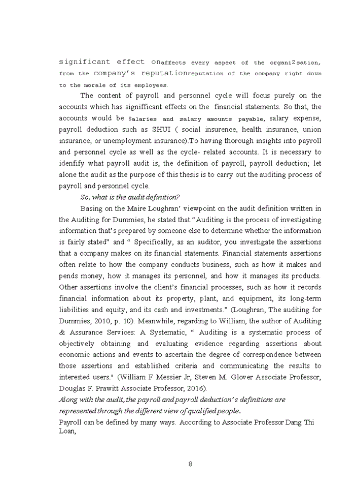 image for page The auditing process of payroll and personnel cycle in manufacturing companies implemented by Ernst and Young company