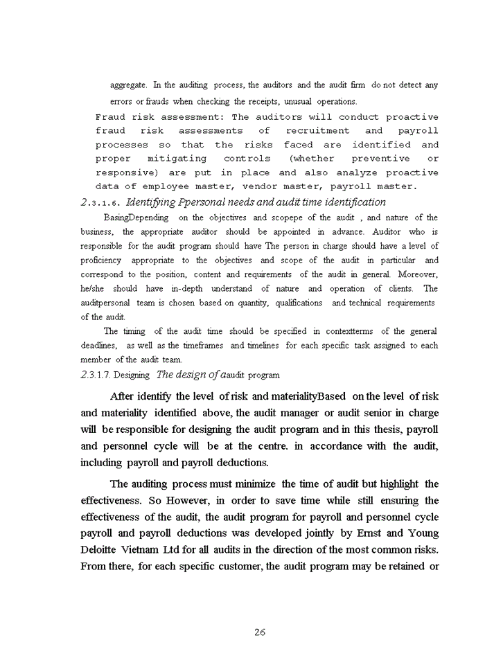 image for page The auditing process of payroll and personnel cycle in manufacturing companies implemented by Ernst and Young company