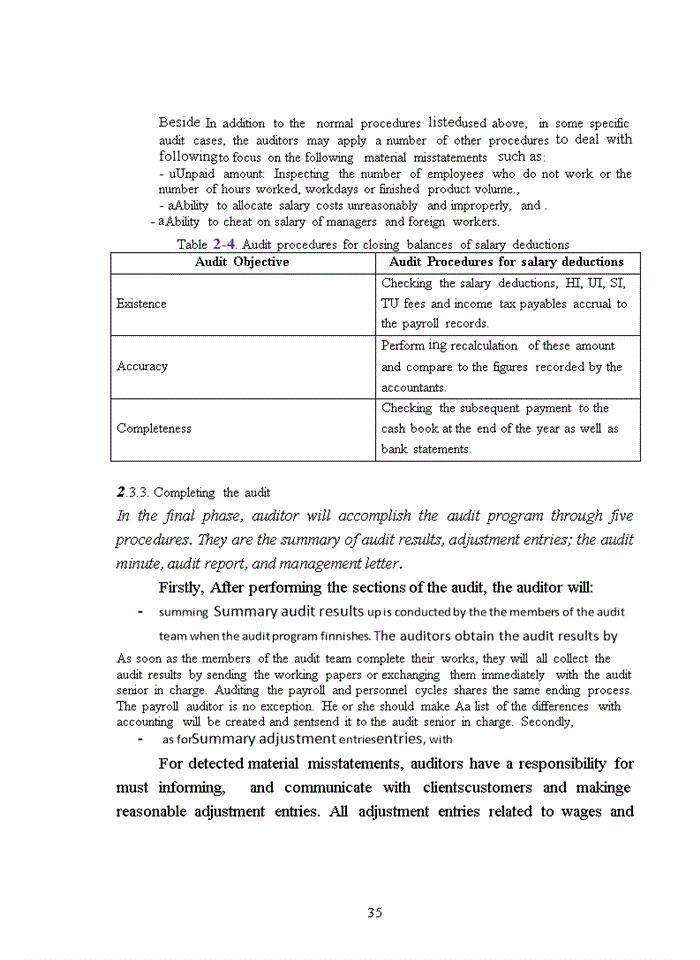 image for page The auditing process of payroll and personnel cycle in manufacturing companies implemented by Ernst and Young company