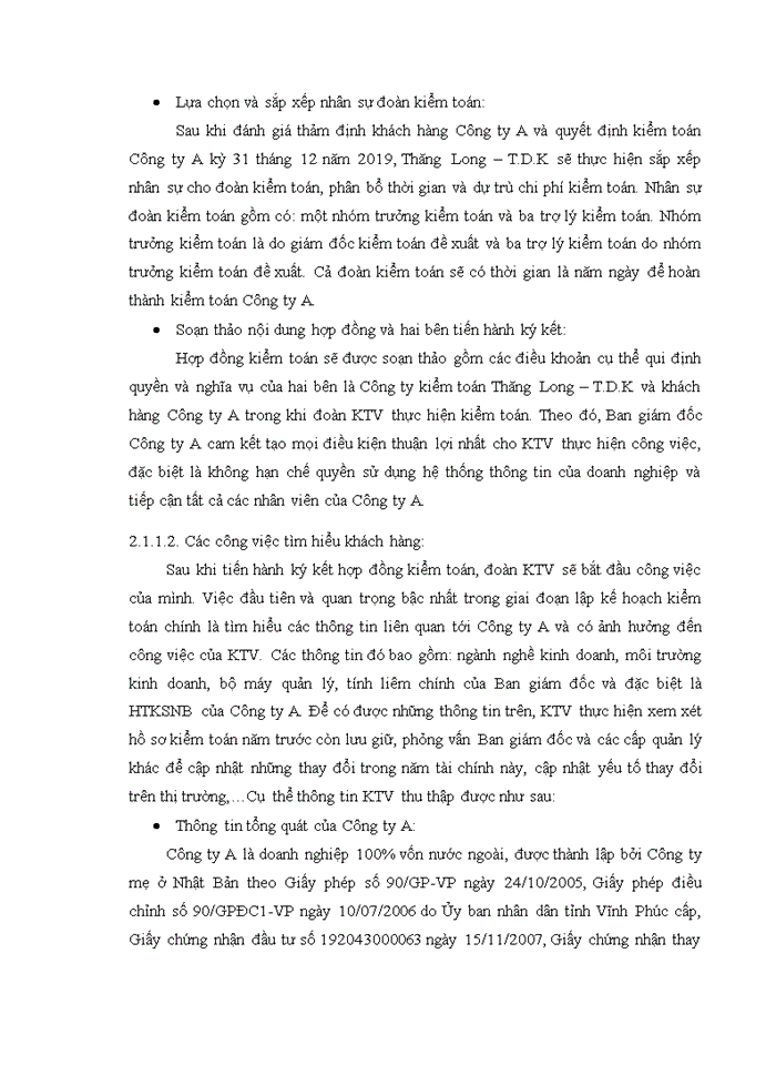 image for page Vận dụng quy trình kiểm toán vào kiểm toán khoản mục chi phí quản lý doanh nghiệp trong kiểm toán báo cáo tài chính do Công ty TNHH Kiểm toán và Định giá Thăng Long T D K Chi nhánh Hà Thành thực hiện