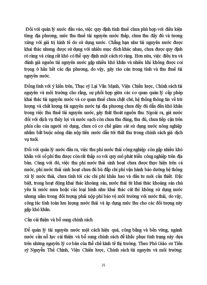 image for page Thực trạng và đề xuất hoàn thiện chính sách thuế phí lệ phí đối với hoạt động thăm dò khai thác tài nguyên nước ở Việt Nam hiện nay