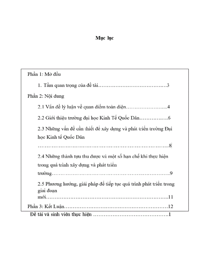 image for page Quan điểm toàn diện và sự vận dụng vào quá trình xây dựng và phát triển trường đại học kinh tế quốc dân