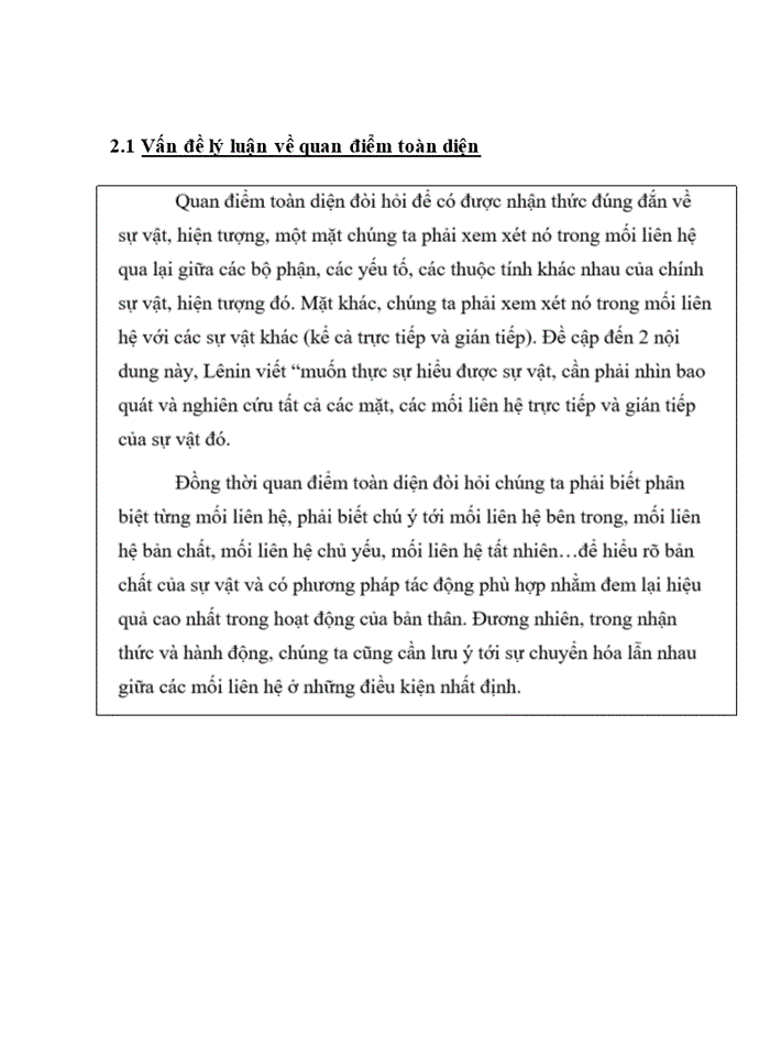 image for page Quan điểm toàn diện và sự vận dụng vào quá trình xây dựng và phát triển trường đại học kinh tế quốc dân
