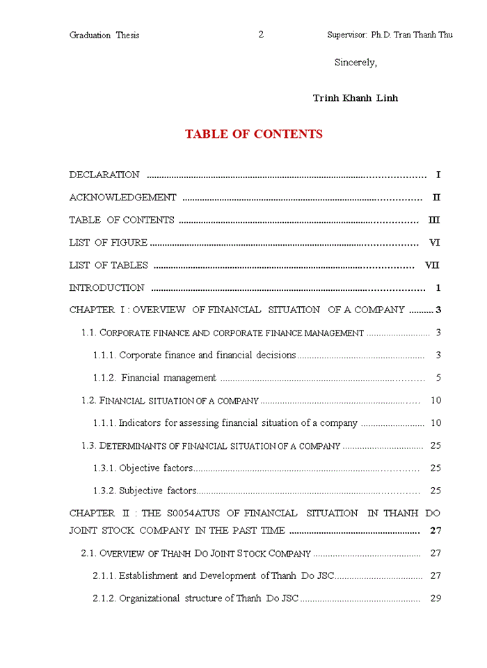 image for page FINANCIAL SITUATION OF THANH DO JOINT STOCK COMPANY