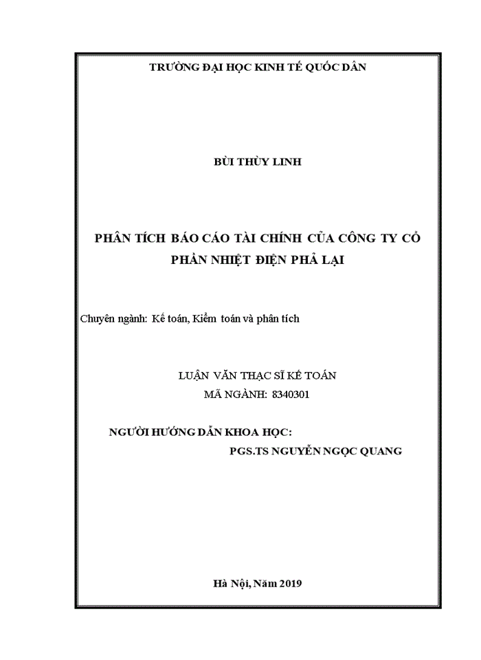 image for page THS PHÂN TÍCH BÁO CÁO TÀI CHÍNH CỦA CÔNG TY CỔ PHẦN NHIỆT ĐIỆN PHẢ LẠI