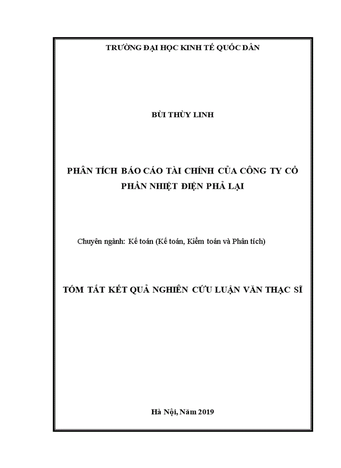 image for page THS PHÂN TÍCH BÁO CÁO TÀI CHÍNH CỦA CÔNG TY CỔ PHẦN NHIỆT ĐIỆN PHẢ LẠI
