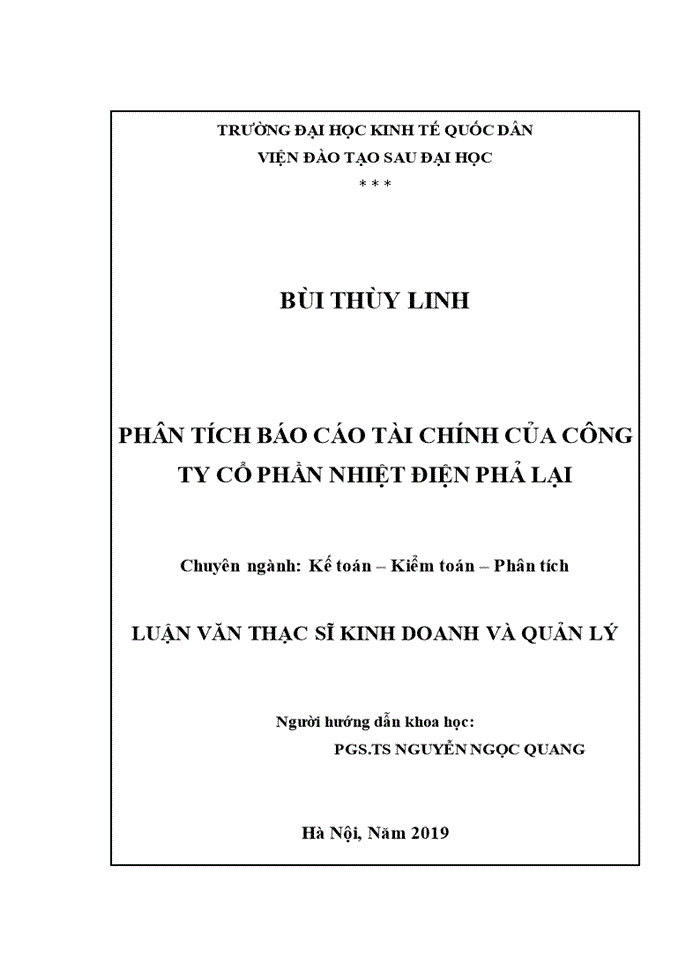 image for page THS PHÂN TÍCH BÁO CÁO TÀI CHÍNH CỦA CÔNG TY CỔ PHẦN NHIỆT ĐIỆN PHẢ LẠI