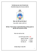 Thực trạng và giải pháp tăng cường quản lý đất đai trên địa bàn Hà Nội