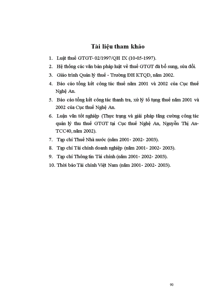 image for page Giải pháp hoàn thiện công tác quản lý thuế GTGT tại Cục thuế Nghệ An