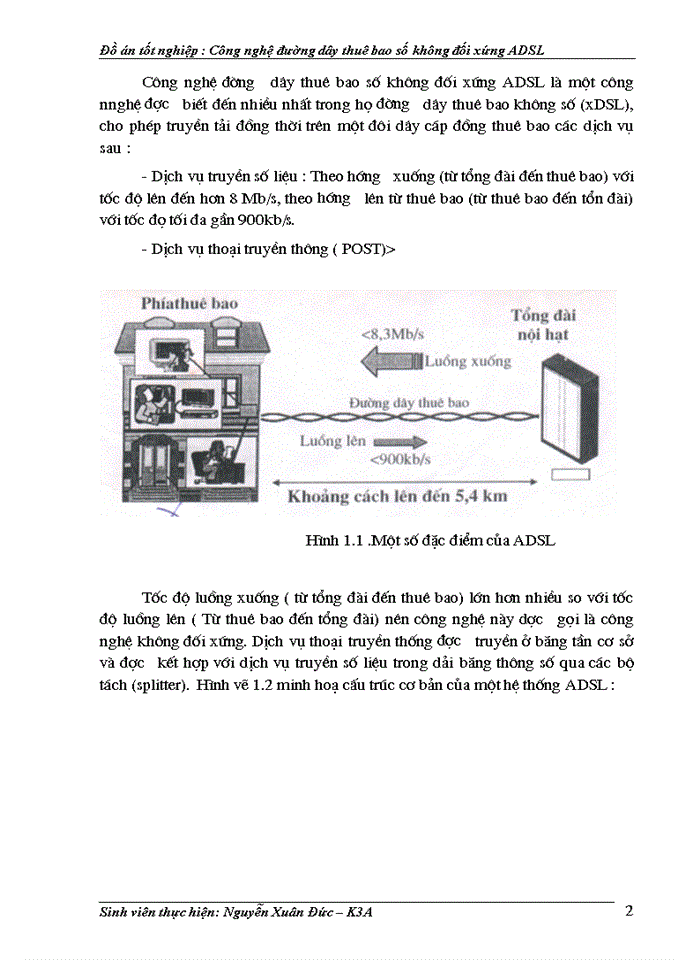 Công nghệ đường dây thuê bao số không đối xứng ADSL