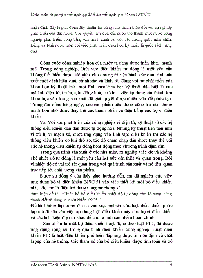 image for page Thiết kế bộ điều khiển nhiệt độ tự động cho lò nung dùng thanh đốt sử dụng vi điều khiển 89C51