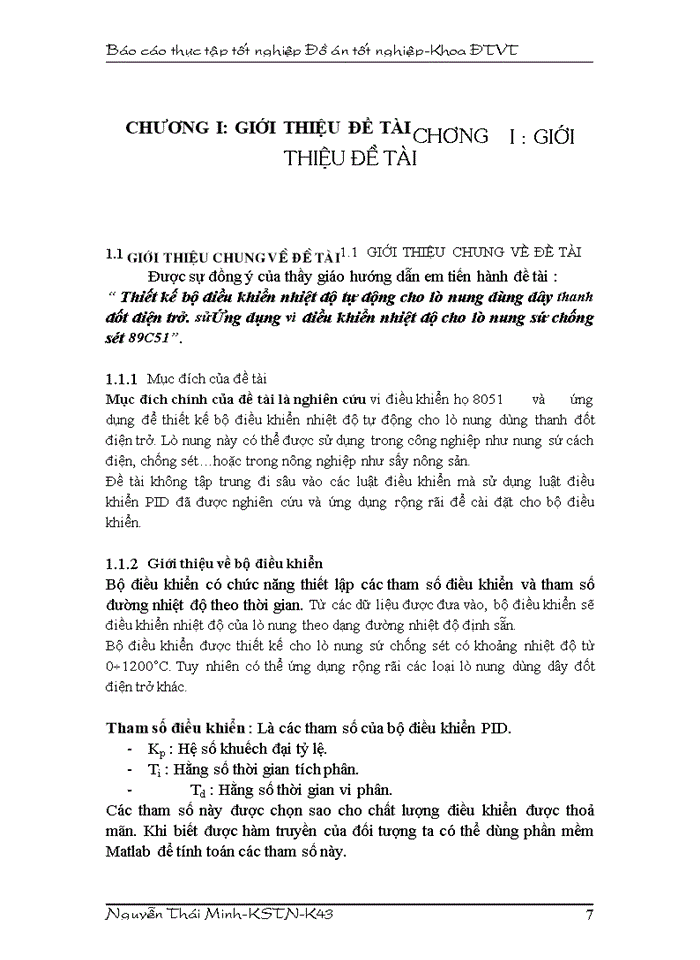 image for page Thiết kế bộ điều khiển nhiệt độ tự động cho lò nung dùng thanh đốt sử dụng vi điều khiển 89C51