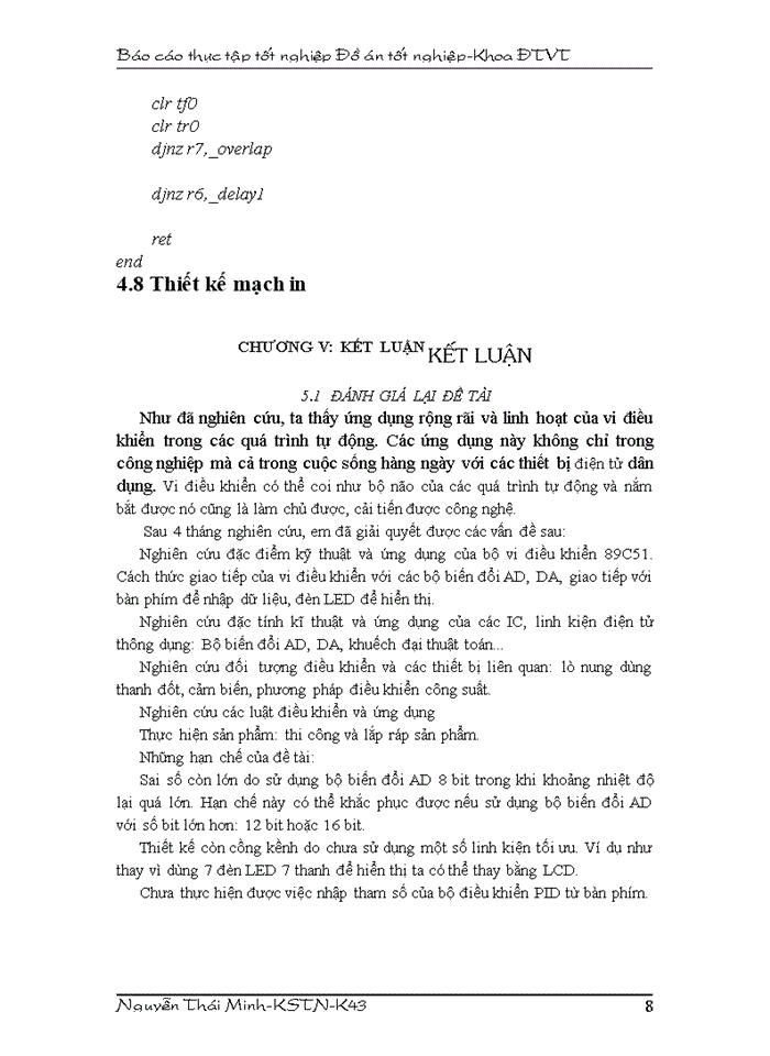 image for page Thiết kế bộ điều khiển nhiệt độ tự động cho lò nung dùng thanh đốt sử dụng vi điều khiển 89C51