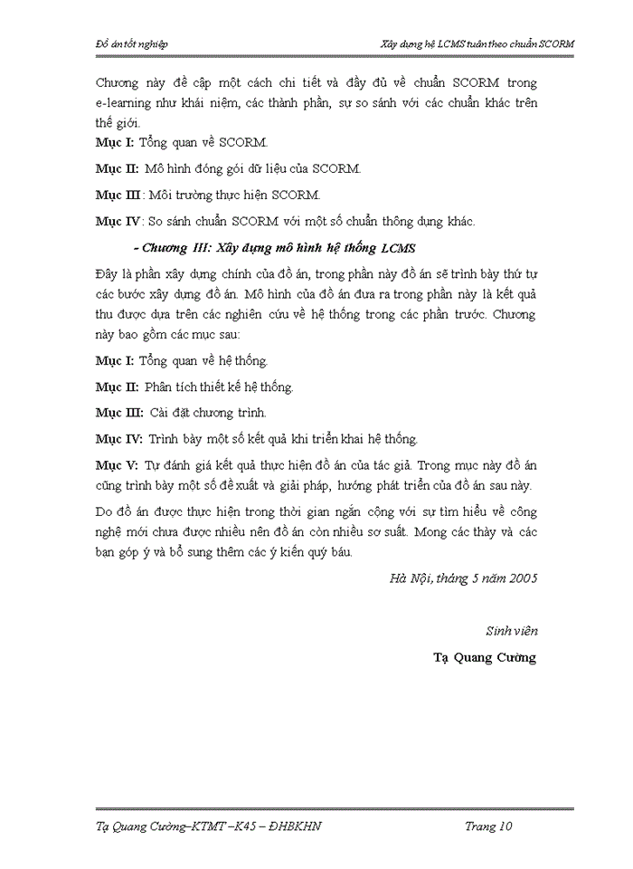 image for page Xây dựng hệ LCMS tuân theo chuẩn SCORM