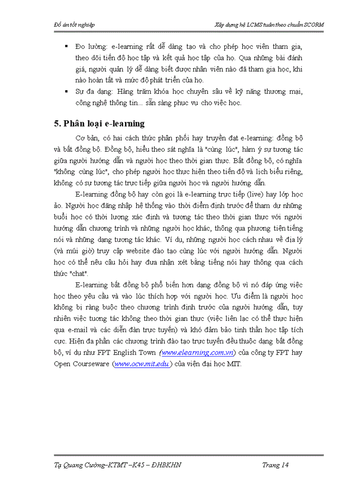 image for page Xây dựng hệ LCMS tuân theo chuẩn SCORM