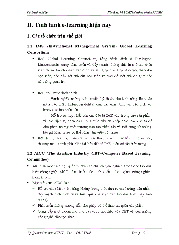 image for page Xây dựng hệ LCMS tuân theo chuẩn SCORM