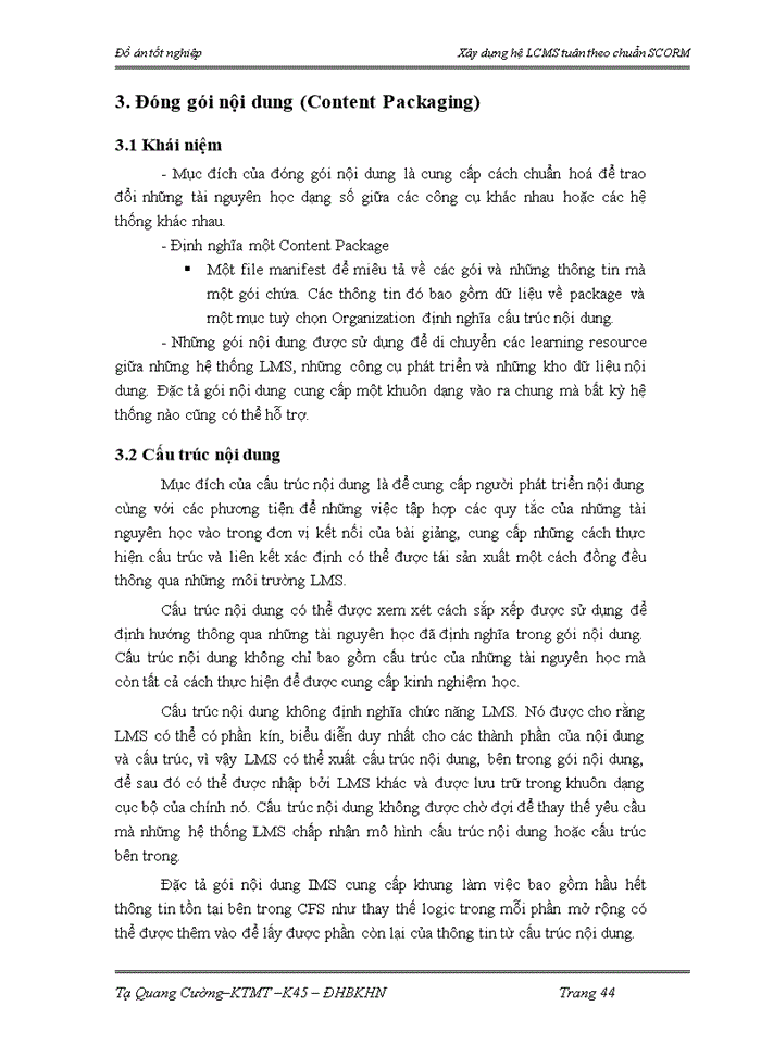 image for page Xây dựng hệ LCMS tuân theo chuẩn SCORM
