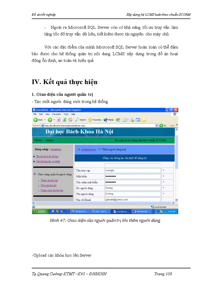 image for page Xây dựng hệ LCMS tuân theo chuẩn SCORM