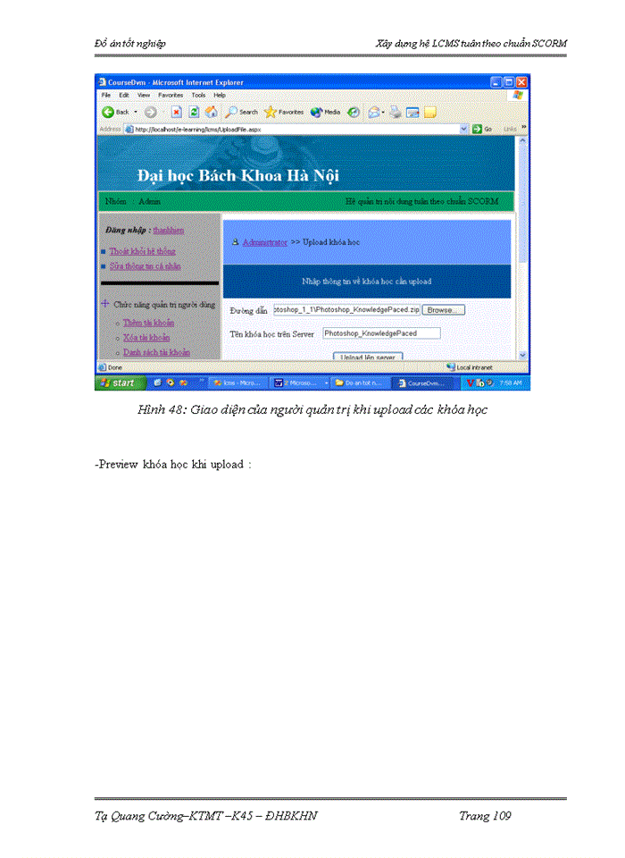 image for page Xây dựng hệ LCMS tuân theo chuẩn SCORM