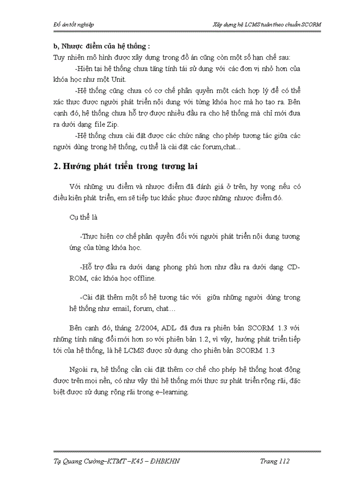 image for page Xây dựng hệ LCMS tuân theo chuẩn SCORM