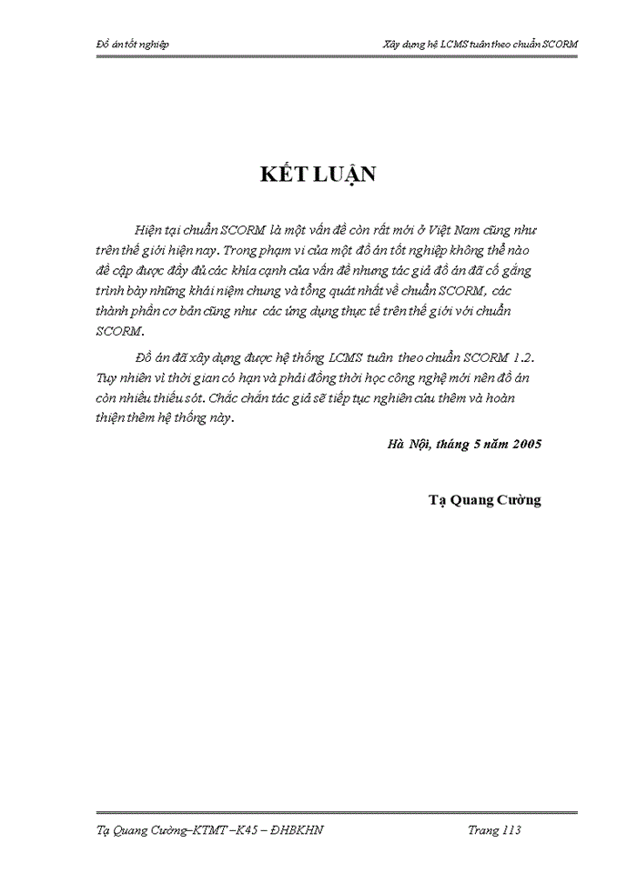 image for page Xây dựng hệ LCMS tuân theo chuẩn SCORM