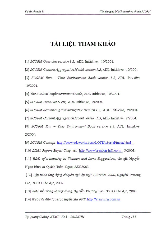 image for page Xây dựng hệ LCMS tuân theo chuẩn SCORM