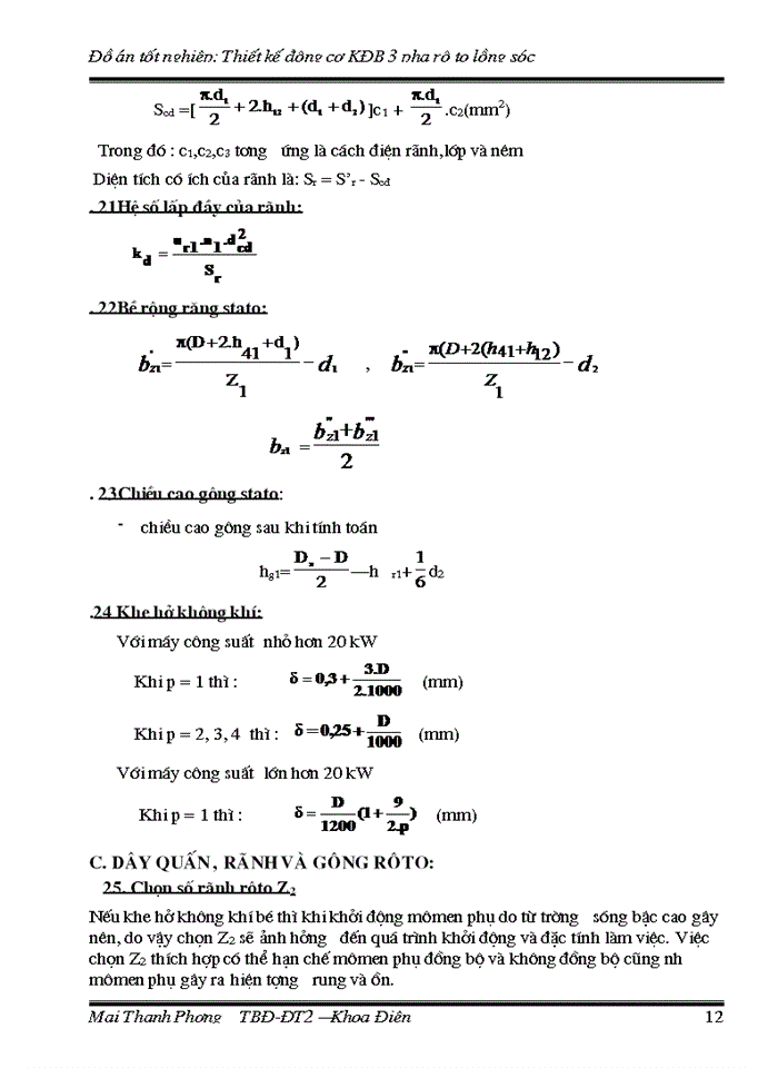 image for page Thiết kế động cơ KĐB 3 pha rô to lồng sóc