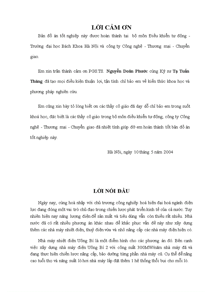 image for page Điều khiển hệ thống thổi bụi nhà máy Nhiệt Điện Uông Bí