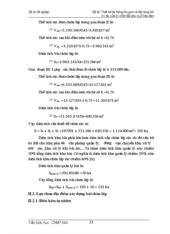image for page Thiết kế hệ thống thu gom và tận dụng khí bãi rác của bãi chôn lấp phụ vụ 2 triệu dân